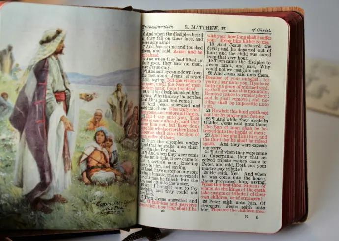 white page of book